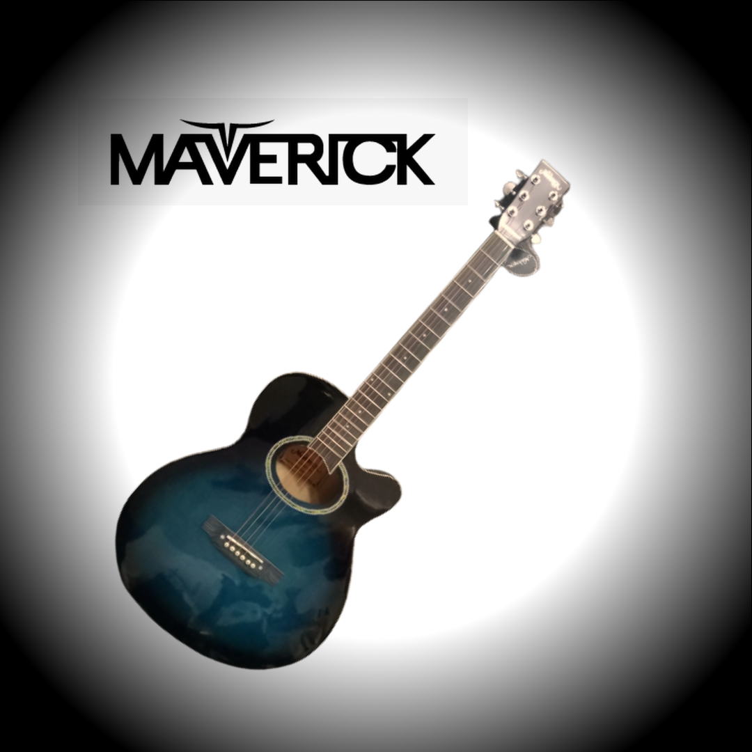 Maverick Cutaway Acoustic Guitars(Blue Burst Colour)